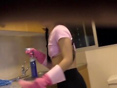 Beautiful maid Matilde Ramos squirting in hot POV fuck