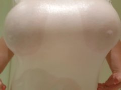 Lateshay wet t-shirt 38HH natural tits