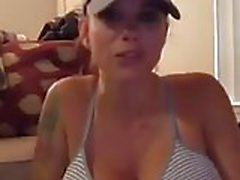 Huge fake tits teasing