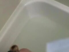 Peeping at stepmom's orgasm in bath