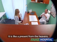 FakeHospital New nurse takes double cumshot from horny doctor