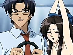 Hentai school girls tied up and fucked by the professor