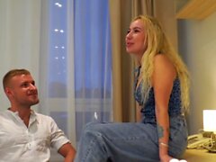 Doctor gets to fuck a hot blonde babe