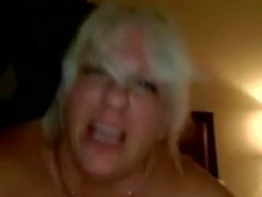 Amateur chubby blonde fucking black cock doggystyle