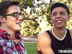 Latin twinks anal rimming with ass creampie