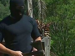 Dangerous mexican bandits have bare ass outside sex