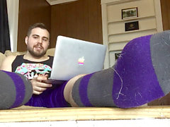 Gay long socks, femme boy solo, socks boy