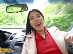 Fake Driving School Lady Dee sucks instructors disinfected burning cock