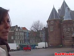 Dutch hooker cocksucking before doggystyle