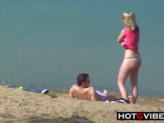 Voyeur, beach couple, recent