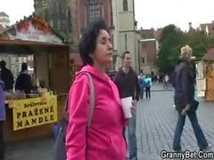 Granny tourist is picked up and fucked