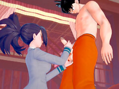 Goku sex, momo yaoyorozu 3d