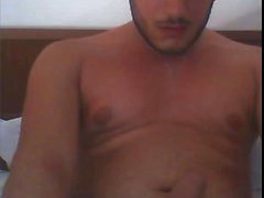 italian guy, cumshot in cam