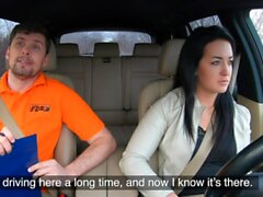 Fake Driving School Zuzu Sweet Gets Spunk in Mouth