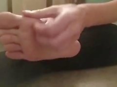 Self feet tickling