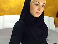 Beautiful Arab Girl Strips And Masturbates