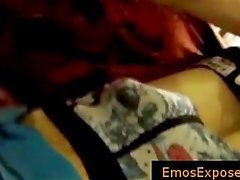 Two gay emo twinks making out on the bed part1