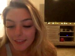 Amateur blonde teen sucks dick in hot pov blowjob sex tape