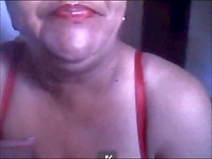 Brazilian granny shows her tits