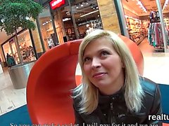 Stellar czech teen gets teased in the mall and shagged in po