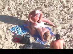 Spying, hidden cam, beach spy