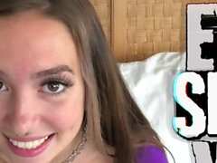 Petite 95lb raven-haired 18 yr old makes her debut porn