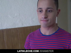 LatinLeche - Two Hot Hunks Jizz On A Straight Guy