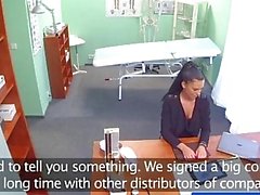 FakeHospital Sexy sales lady makes doctor cum twice as they strike a deal