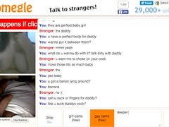 Horny slut with big boobs and tight pussy SQUIRTS thrice and gags on Omegle