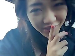 Sexy Asian Amateur Masturbating in the Car