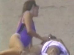 Nudist couple having sex on beach Es Trenc Mallroca