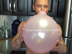 Balloon Fetish - Sergeant Miles Blowing Balloons Video 1