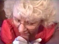 Granny blowjob with smoking