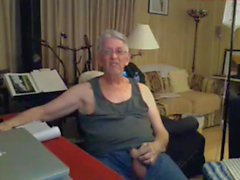 grandpa cum on webcam