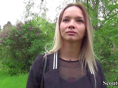 German Scout - Skinny Tattoo Teen Monika Seduce to Fuck Hard