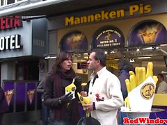 Bigtitted dutch hooker cocksucking before sex