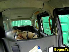 Kinky slut nailed in cab