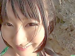 Megumi Haruka young asian hand job and blowjo