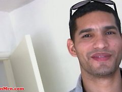 Hot Cuban big dick jerking off