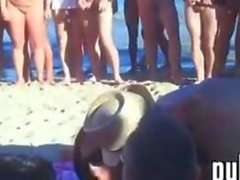 Swingers Having Fun At A Beach For A Crowd