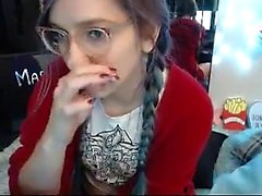 Hot teen toying her ass on webcam