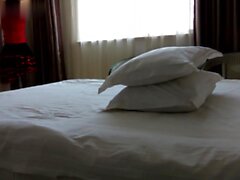 Bad wife spanked in hotel