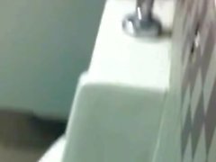 spycam in a public college washroom, pissing and jerking