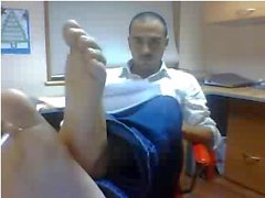 Straight guys feet on webcam #412