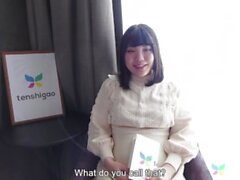 'Japanese amateur Ryo with her sexy white bra and panties comes to our hotel room for job interview'