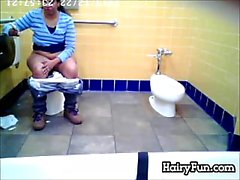 Fat Indian Watched Pissing On A Toilet