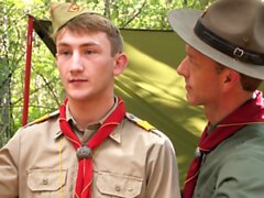 ScoutBoys - Sexy scoutmaster seduces a cute twink in forest