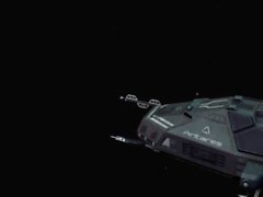 Sex android fucks a sexy busty cuffed hottie in a spacecraft