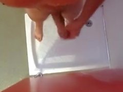 Spanish guy cums in the shower