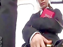 Office Lady Getting Her Tits Rubbed Fingered Stimulated With Vibrator By Guys On The Tube